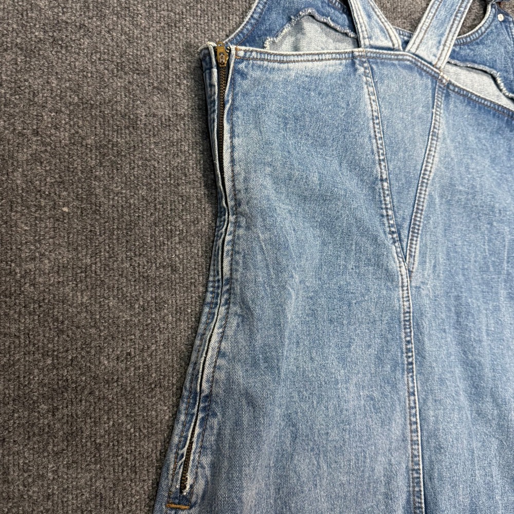 NWT Wrangler x Staud The Overall Dress Blue Denim Mini Pinafore Womens Size M - Picture 5 of 8